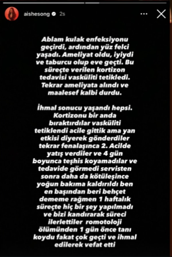 On the other hand, there has yet to be an official statement regarding the cause of Tuğçe Ayşe Güler's death.