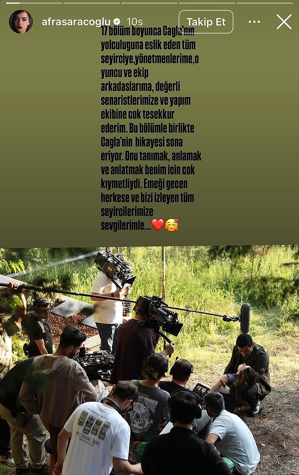 ATV'nin iddialı dizisi A.B.İ.'nin sezon finalinde şoke eden bir ayrılık yaşandı. Afra Saraçoğlu'nun canlandırdığı Çağla karakteri sezon finalinde öldü.