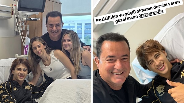 Acun Ilıcalı, Survivor Yunanistan'da tekne kazası geçirip sol bacağını kaybeden Stavros Floros'u hastanede ziyaret etti.