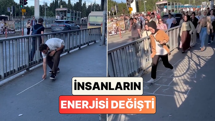 İstanbul Sokaklarına Tebeşirle Seksek Çizme Akımı Başlatan Fenomen İnsanların Enerjisini Değiştirdi
