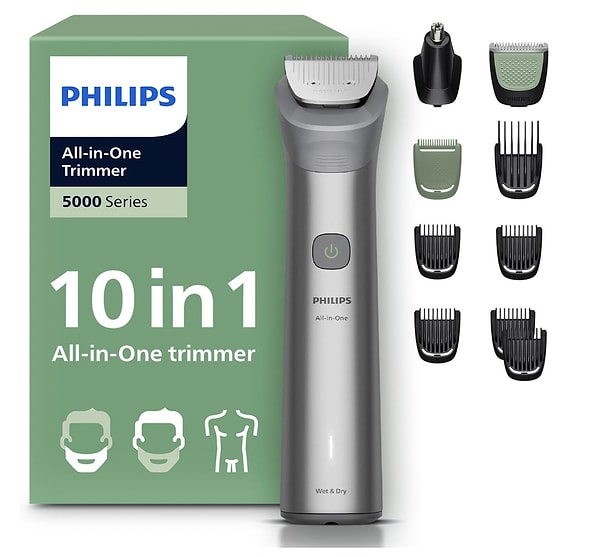 Philips 5000 serisi 10u 1 arada erkek bakım seti bütçe dostu fiyatıyla sadece 1.874 TL!