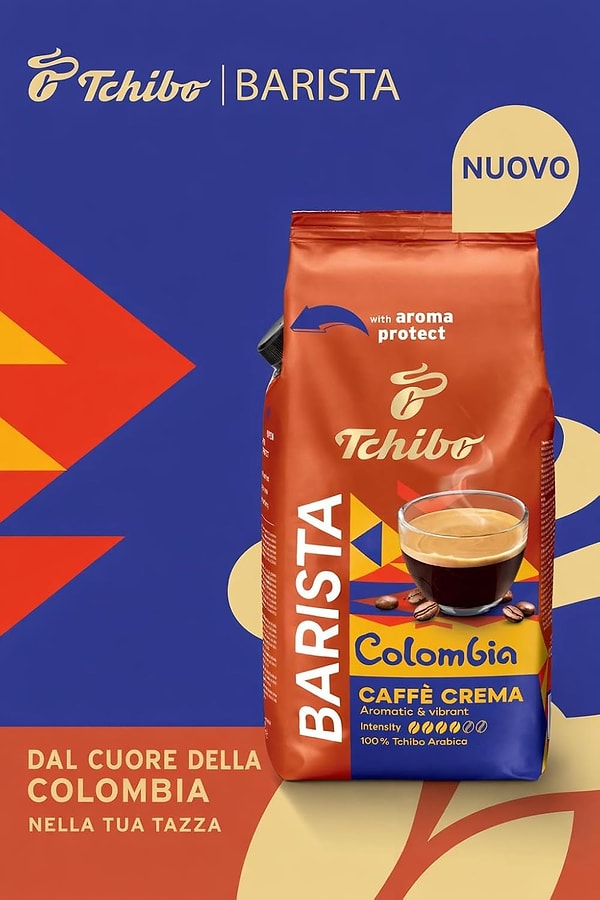 Tchibo Barista Caffè Crema Colombia Çekirdek Kahve