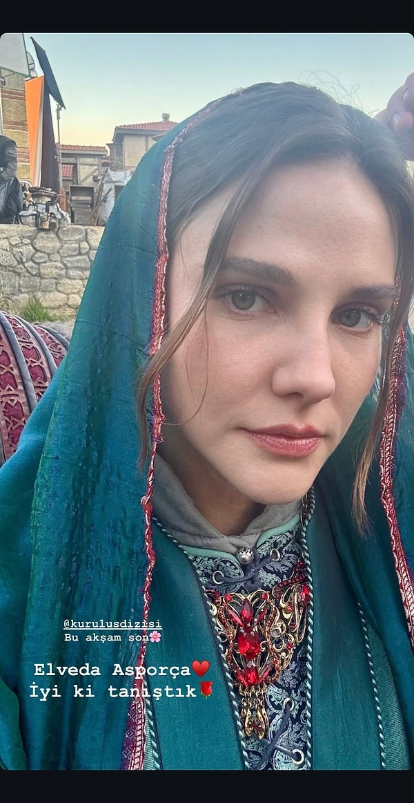 Kuruluş Orhan'ın final yapması üzerine Asporça Hatun karakterini canlandıran Alina Boz, duygusal bir veda paylaşımı yaptı.