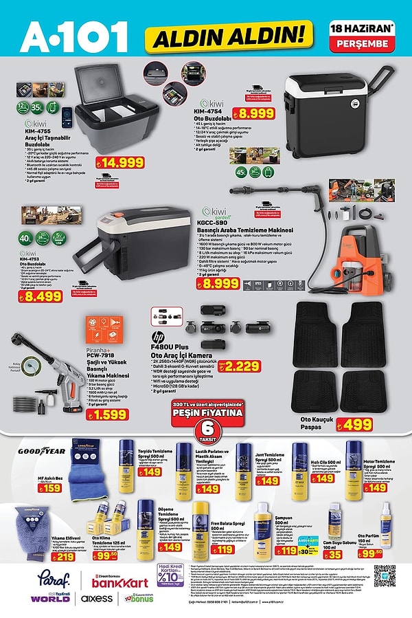 Piranha Şarjlı ve Yüksek Basınçlı Yıkama Makinesi 1.599 TL