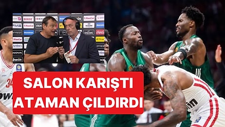 Olympiakos-Panathinaikos Finalinde Yumruklar Konuştu: Ergin Ataman Röportaj Sırasında Çıldırdı