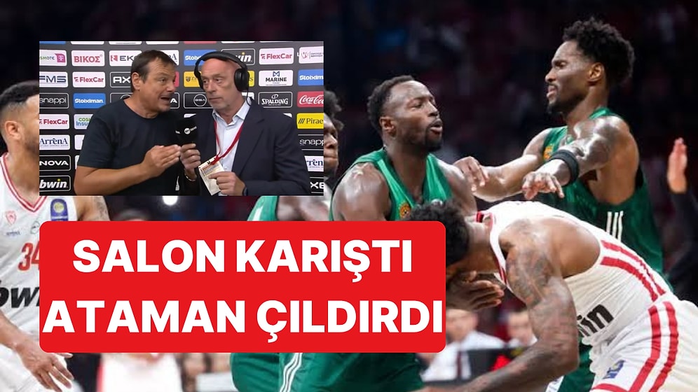 Olympiakos-Panathinaikos Finalinde Yumruklar Konuştu: Ergin Ataman Röportaj Sırasında Çıldırdı