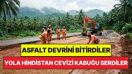 Asfalt Devrini Bitirdiler: Hindistan Cevizi Kabuklarını Yolların Altına Serdiler