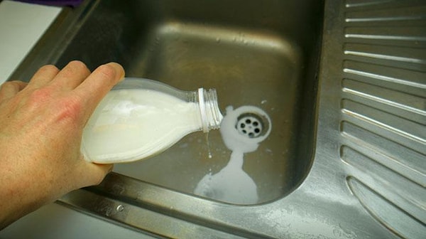 The harm caused by pouring milk down the sink doesn't stop at your own home.