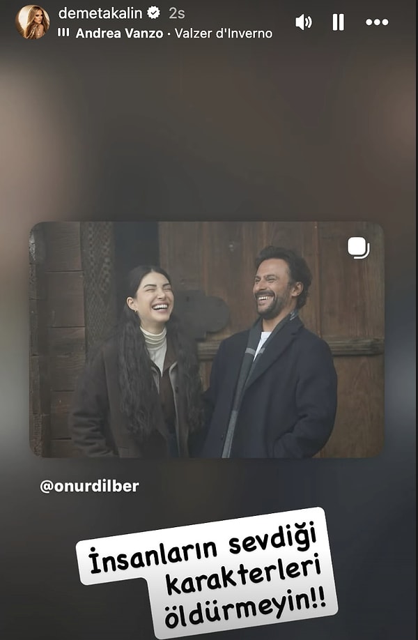 Sıkı bir dizi takipçisi olduğu bilinen Demet Akalın, bu kez de Onur Dilber'in Taşacak Bu Deniz'den çıkarılmasına isyan etti.