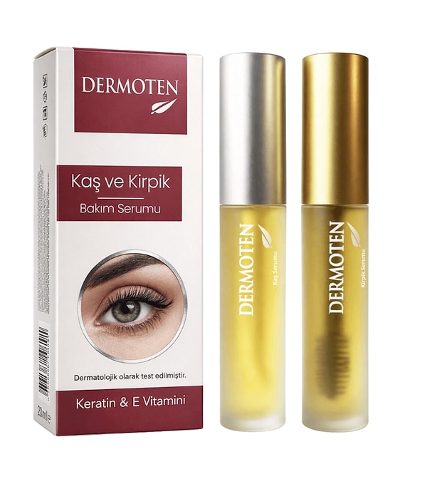Dökülen ve zayıflayan kaş ile kirpikleri besleyen Dermoten serum size özel onedio40 koduyla indirimde!