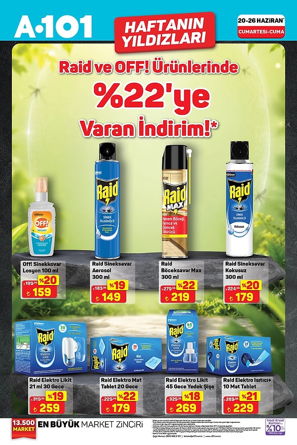 Raid ve OFF! ürünlerinde %22'ye varan indirim