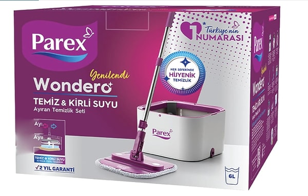 Parex Wondero Otomatik Temizlik Seti Yedek Mop Hediyeli