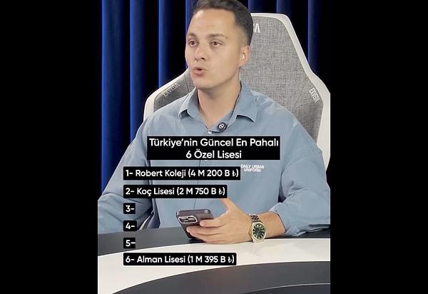 Listede açıklanan rakamlar, sıradan bir vatandaşın hayal sınırlarını zorlayacak cinsten.