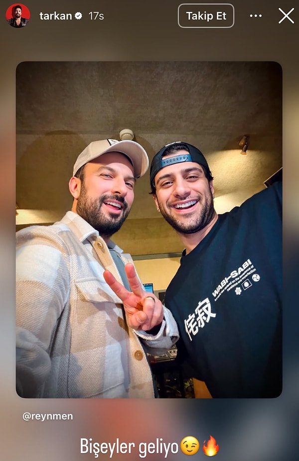 Videonun ardından beklenen gelişme yaşandı. Tarkan, sosyal medya hesabından Reynmen ile birlikte çekilen bir fotoğraf paylaştı.