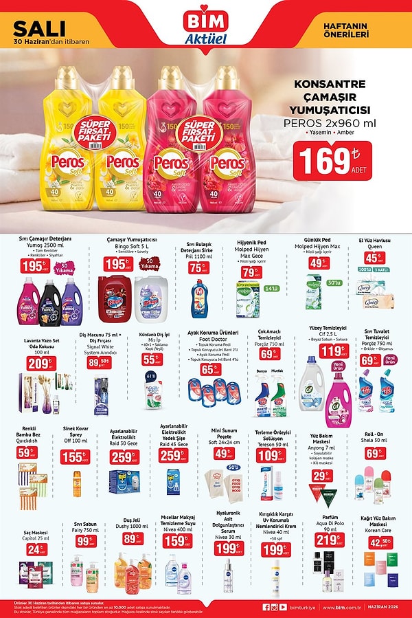Peros Konsantre Çamaşır Yumuşatıcısı 169 TL