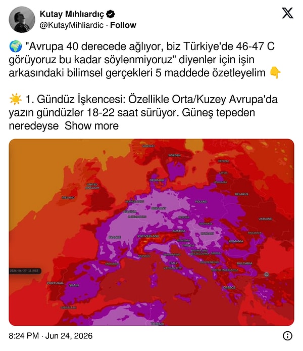 Those who claim, "Europe is in tears at 40 degrees, yet we in Turkey experience 46-47 C without much complaint" are mistaken.