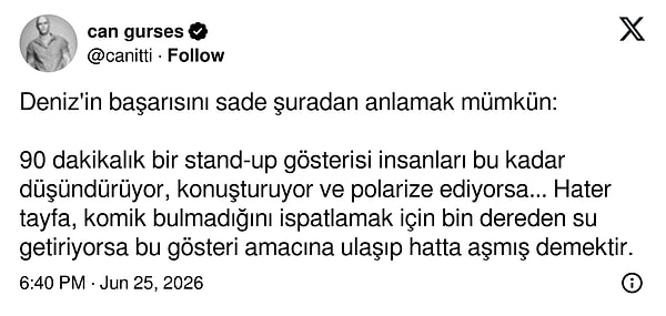 Bir günde 1.7 milyon görüntülenmeyi geçen gösteriyi beğenenler ise çoğunluktaydı.