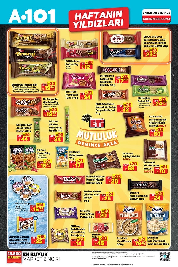 Eti Browni Intense Kek Çeşitleri 19,50 TL