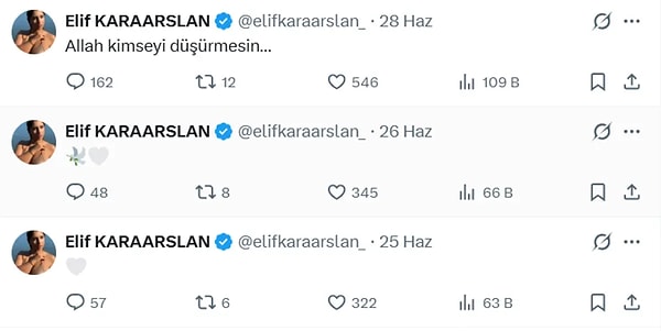 Özgürlüğüne kavuşmasının ardından sessizliğini bozan Karaarslan, ilk iş olarak aktif bir şekilde kullandığı sosyal medya platformlarına geri döndü.