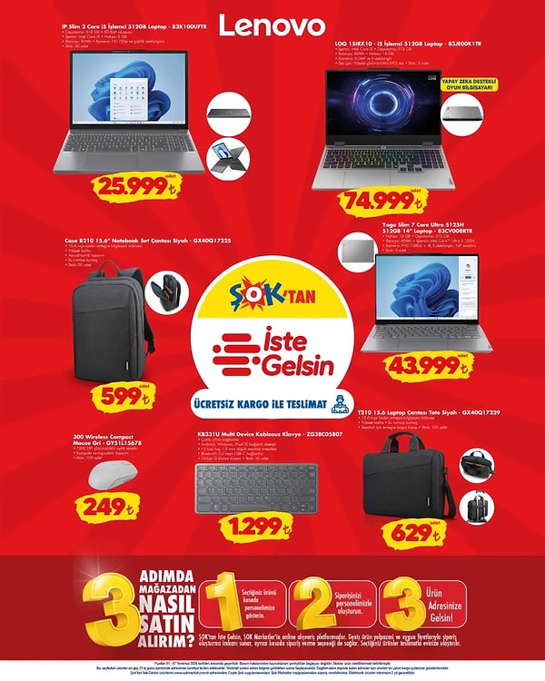 IP Slim 3 Core i5 İşlemci 512GB Laptop 25.999 TL