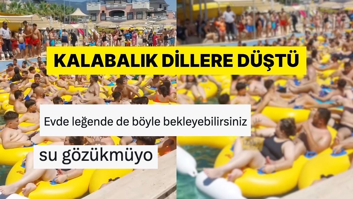 İzmir Menderes'te Bir Aquaparkta Yaşanan Yoğunluk Gündem Oldu