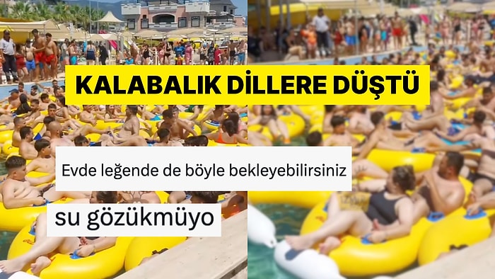 İzmir Menderes'te Bir Aquaparkta Yaşanan Yoğunluk Gündem Oldu
