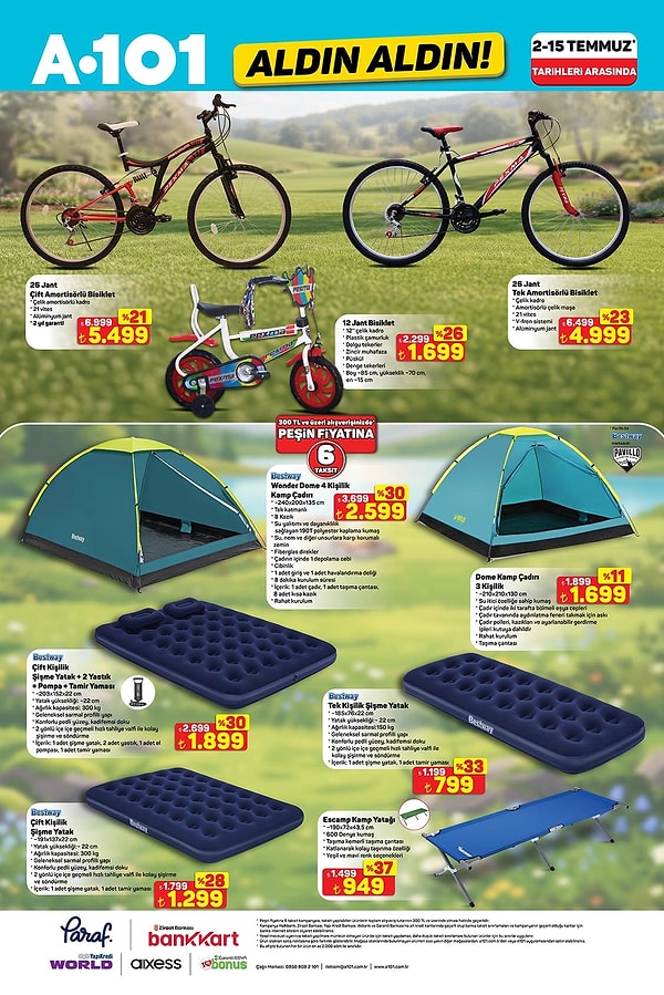 26 Jant Çift Amortisörlü Bisiklet 5.499 TL