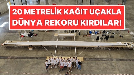 20 Metrelik Kağıt Uçakla Guinness Rekoru Kırdılar: 59 Metre Uçtu