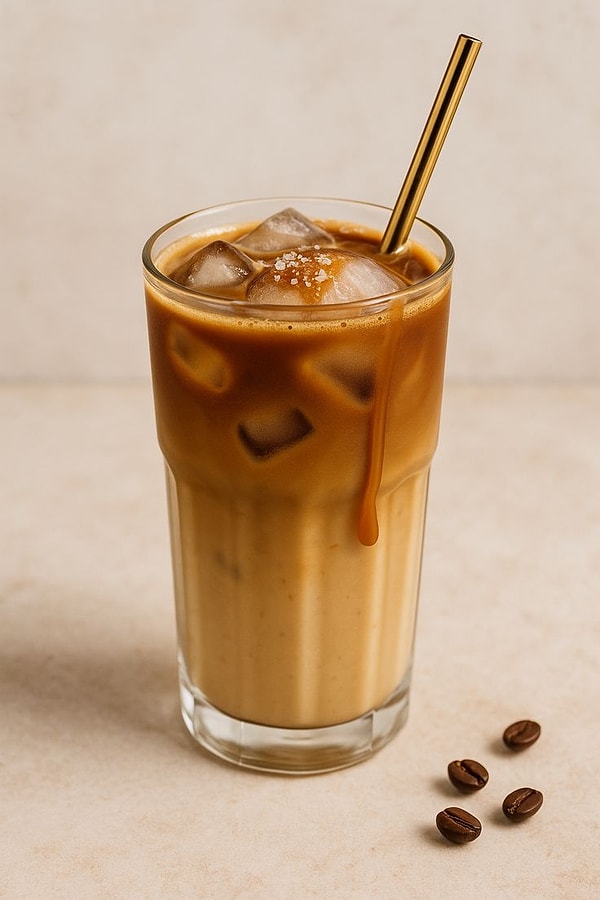 3. Buzlu Tuzlu Karamel Yulaf Latte