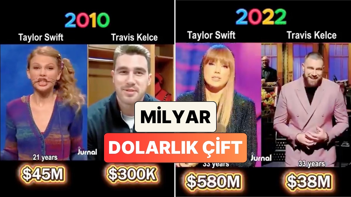 Dünyaevine Giren Taylor Swift ve Travis Kelce Çiftinin Yıllara Göre Dudak Uçuklatan Net Servetleri Hesaplandı