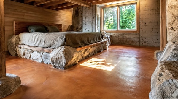 The floor of the bedroom was also renovated in line with this unique design.