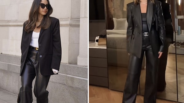 7. Mat deri pantolon ve blazer ceket uydurmalısın.