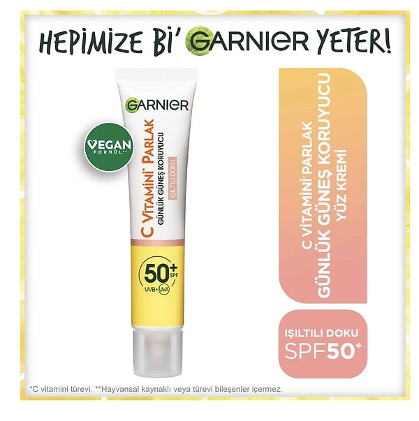 Garnier Günlük Güneş Kremi ek 500 TL kupon desteğiyle net 199,00 TL!