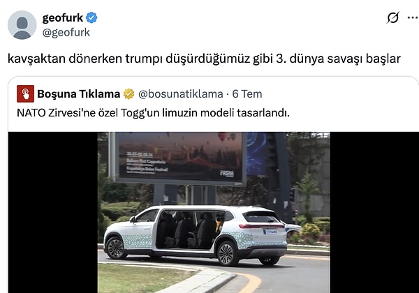 Paylaşımlar şöyleydi:
