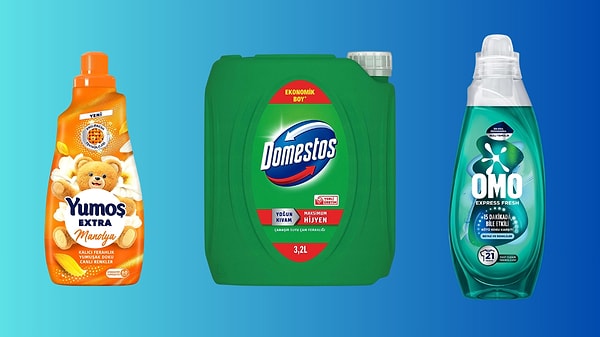Unilever temizlik grubunda Omo, Yumoş, Cif ve Domestos paketleri ev ekonomisine destek fiyatlarla!