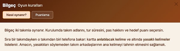 Peki Bilgeç nasıl oynanır?