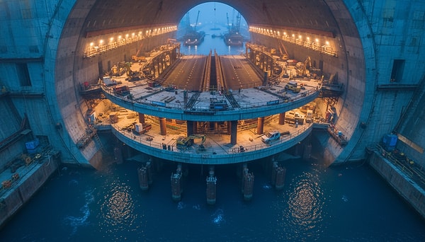 The underwater section was completed in 110 days.
