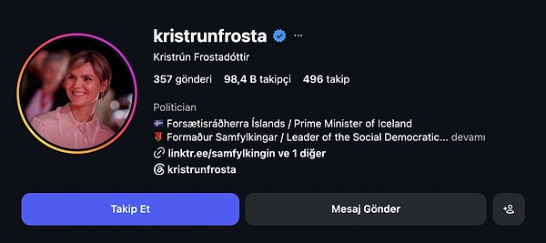 Sosyal demokrat liderin takipçi sayısı 100 bine yaklaştı.
