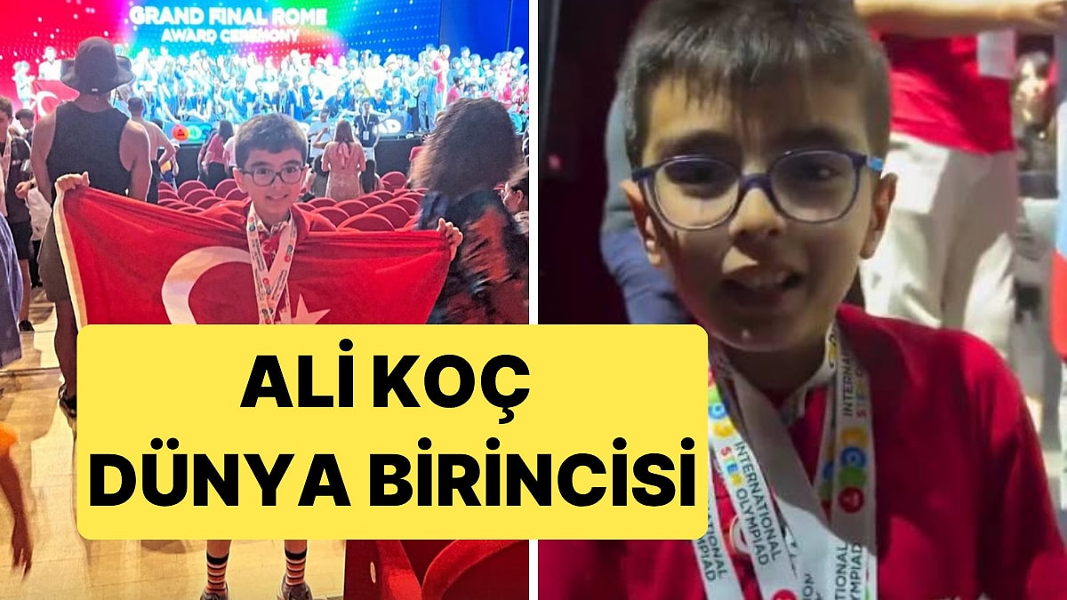 10 Yaşındaki Ali Koç, İtalya Bilim Olimpiyatları’nda Dünya Birincisi Oldu
