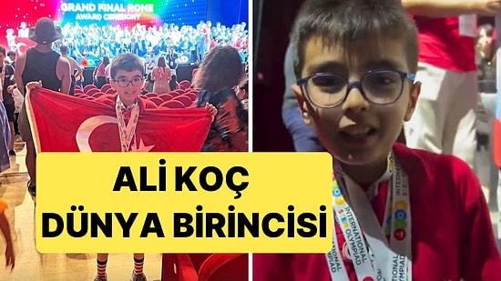 10 Yaşındaki Ali Koç, İtalya Bilim Olimpiyatları’nda Dünya Birincisi Oldu