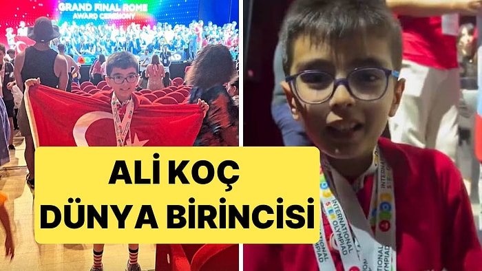 10 Yaşındaki Ali Koç, İtalya Bilim Olimpiyatları’nda Dünya Birincisi Oldu