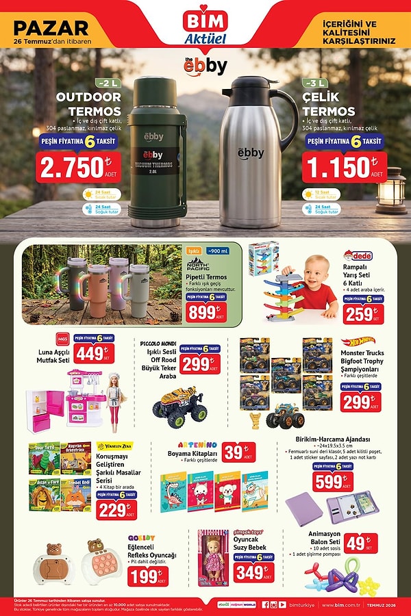 Ebby Outdoor Termos 2 L 2.750 TL