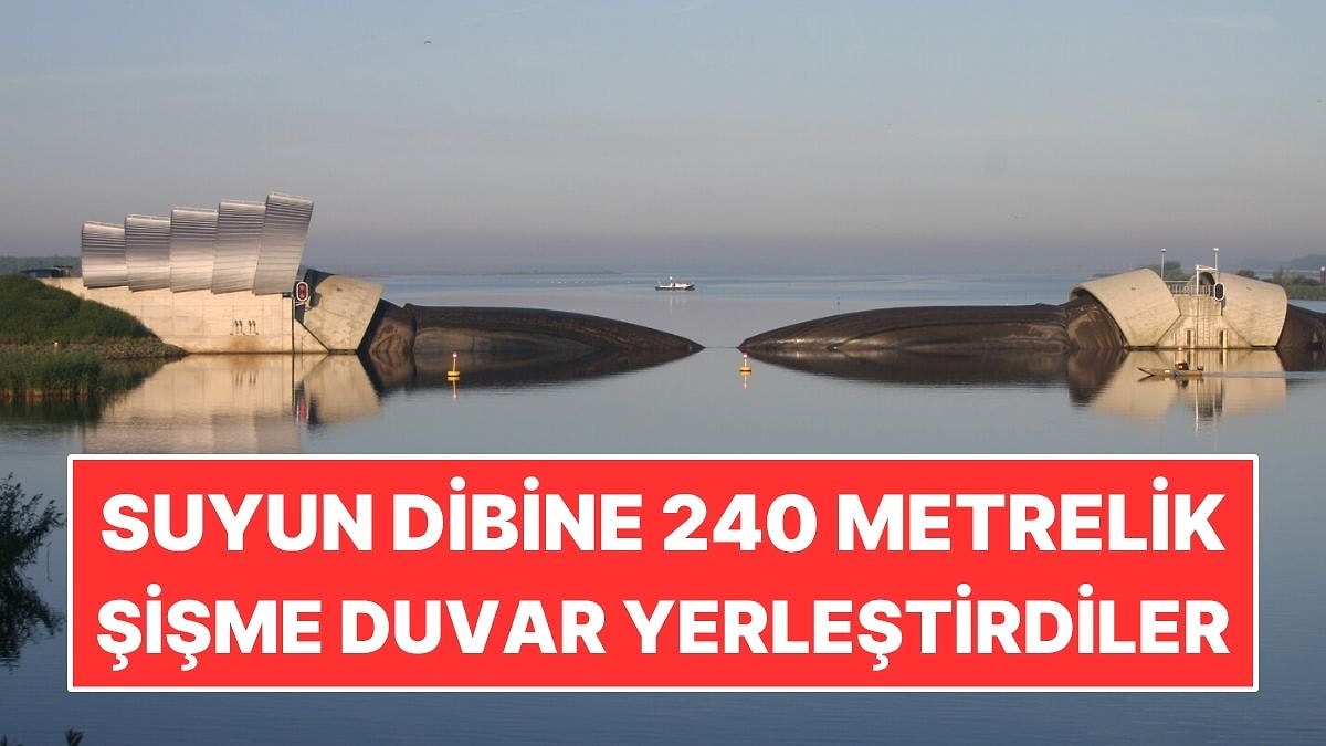 Sel Olmasın Diye Suyun Dibine 240 Metrelik Şişme Duvar Yerleştirdiler