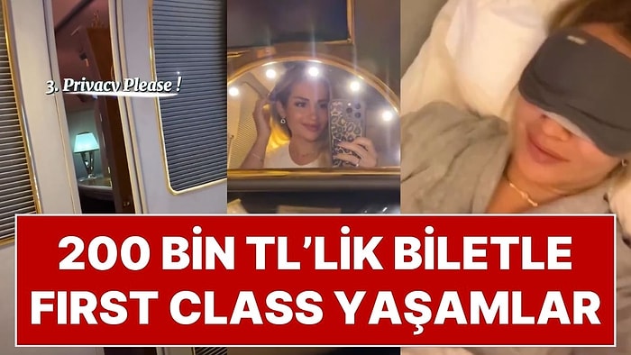 İçerik Üreticisi Özge Öztürk 200 Bin TL'lik Uçak Biletiyle Yaptığı First Class Uçuş Deneyimini Anlattı