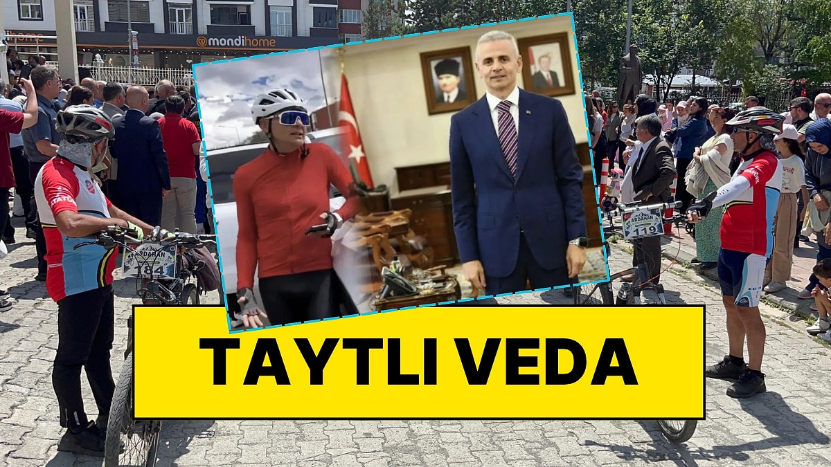Tayt Giyen Vali'nin Veda Törenine Taytlı Bisikletliler Katıldı