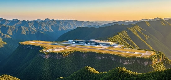 They Carved off 5 Mountain Peaks to Build a Mind-Blowing Airport