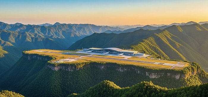 They Carved off 5 Mountain Peaks to Build a Mind-Blowing Airport
