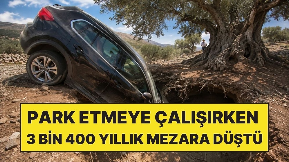 Arabasını Park Etmeye Çalışırken 3 Bin 400 Yıllık Mezara Düştü