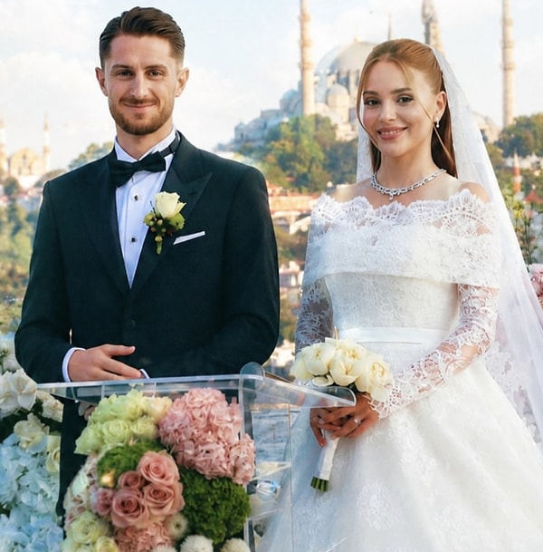 The lavish wedding of Fenerbahçe's national footballer, Ismail Yüksek, and interior designer Esen Matraş, held in Istanbul, brought together prominent figures from the world of sports and high society.
