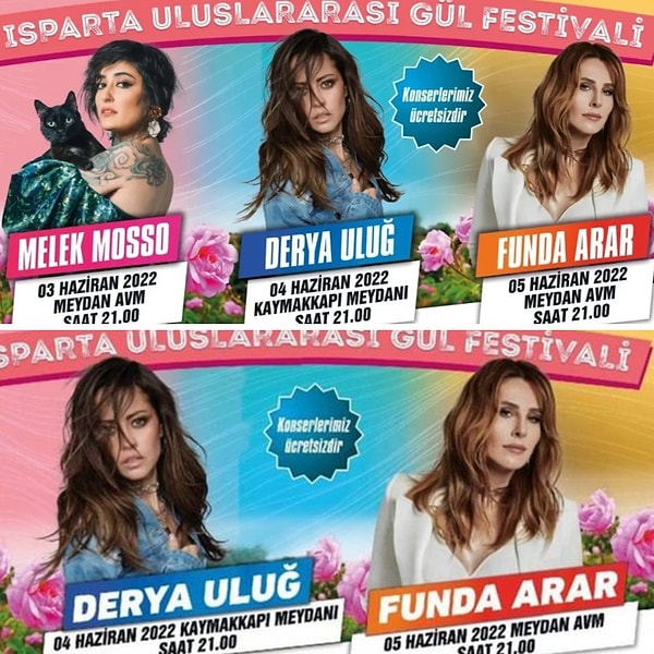 Following the cancellation of Melek Mosso's concert, there was days-long speculation about whether Funda Arar and Derya Uluğ, who were also on the festival program, would go ahead with their performances.